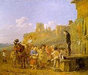 DUJARDIN, Karel A Party of Charlatans in an Italian Landscape df Germany oil painting artist